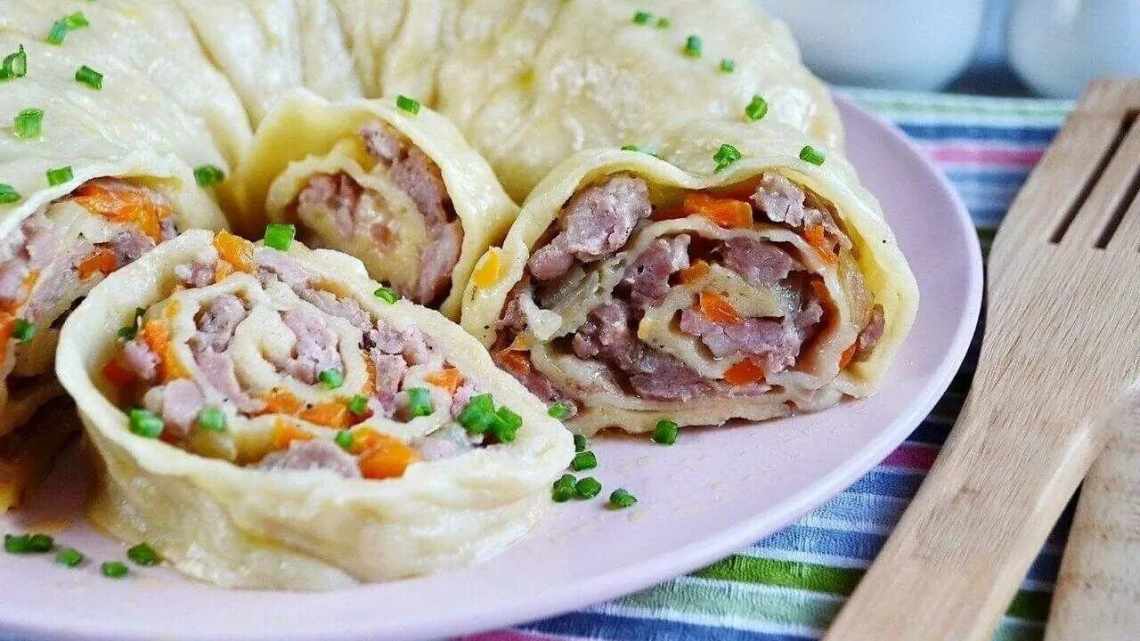 Ханум с фаршем и картошкой